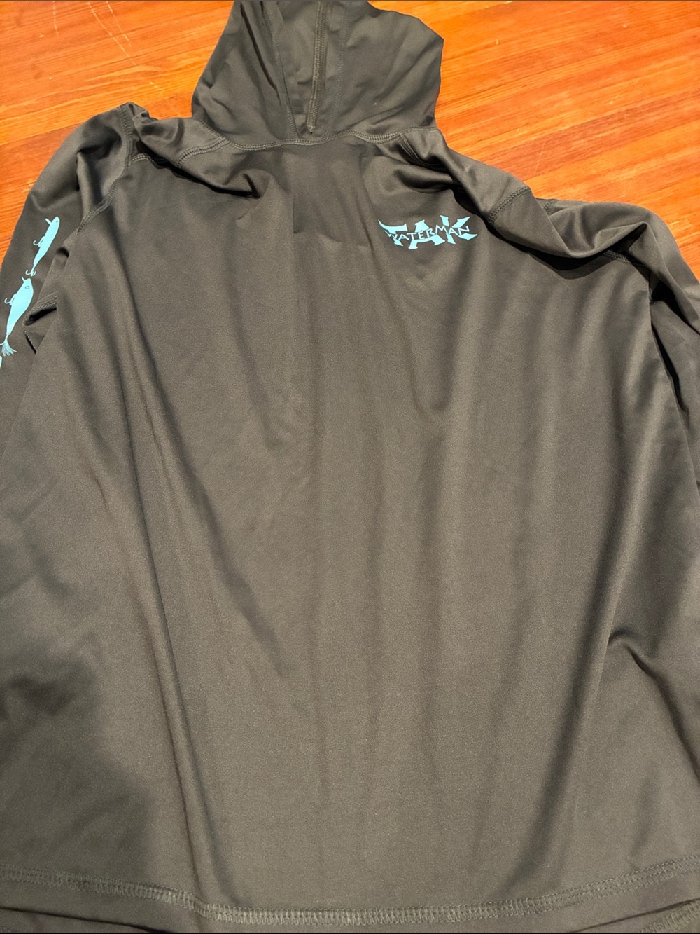 TAK Waterman Black UPF 50 Performance Fishing Hoodie Men’s Medium - Picture 4 of 4